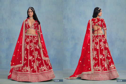 Navy Blue Art Silk Thread & Sequins Embroidered Semi Stitched Lehenga Choli