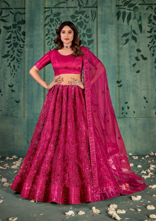 Black Butterfly Net Sequins Embroidered Semi Stitched Lehenga Choli