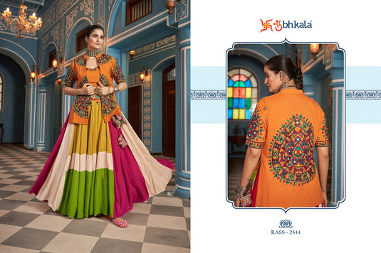 Multi-Color Viscose Rayon Full Stitched Lehenga Choli